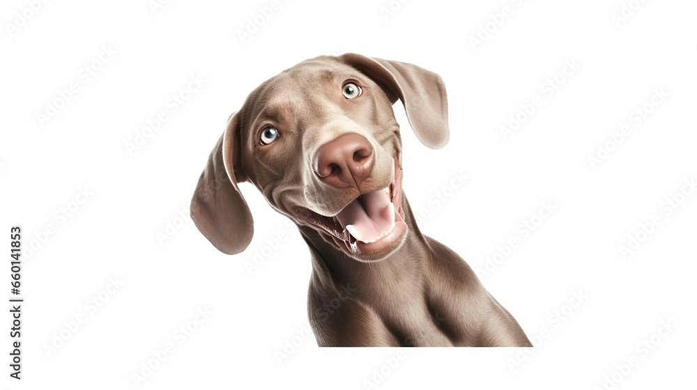 Cute playful doggy or pet is playing and looking hap Cute playful doggy or pet is playing and looking hap