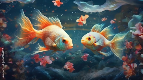 fish in aquarium © Murtaza03ai