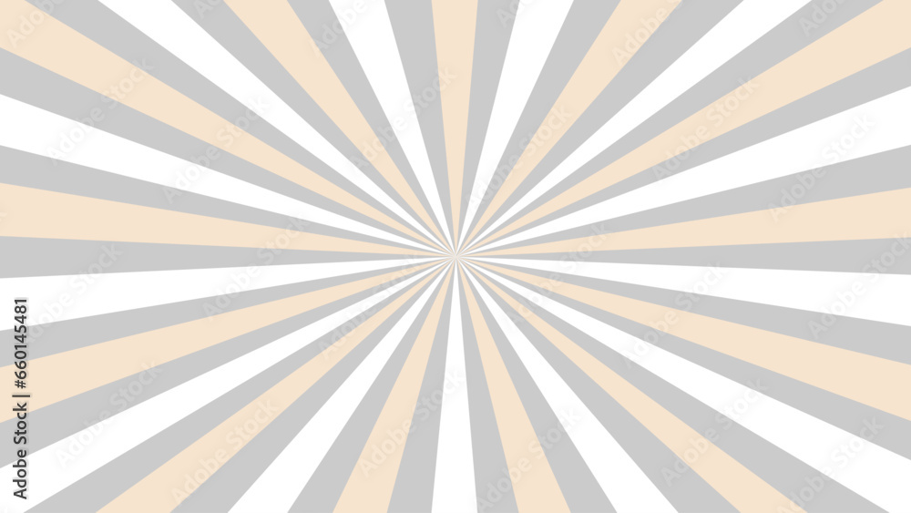 Fototapeta premium Grey beige and white sunburst background 