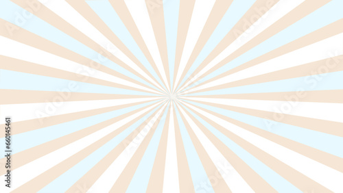 Blue beige and white sunburst background 