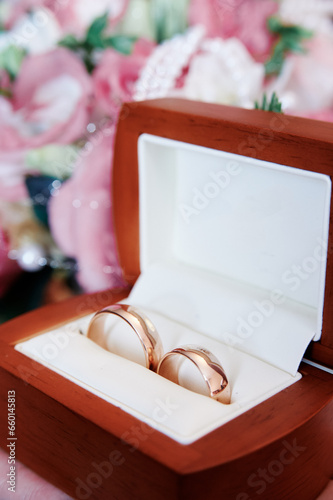 Couple of gold wedding rings