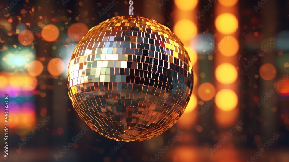 Obraz premium disco ball on a disco