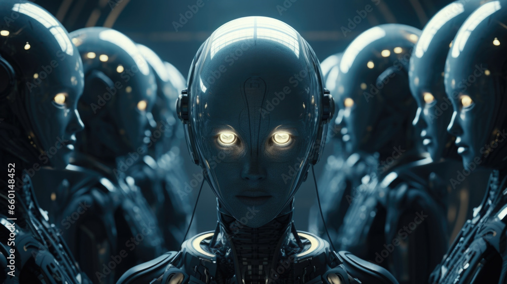 Future of communication a group of aliens and humans gathered around a device that appears to be a universal translator, converting languages in realtime with ease. This revolutionary invention