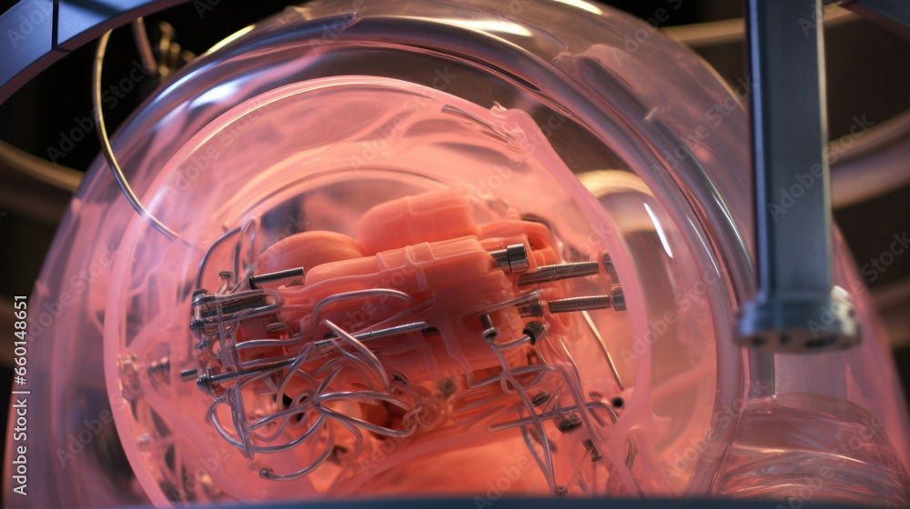 Foto de Closeup of an artificial womb in the final stages of gestation
