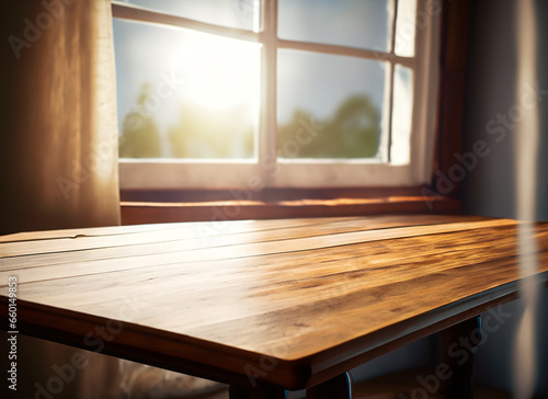 empty room with wooden table © Sarah