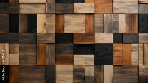 Patterned wood with a striking combination of striped and quilted textures, creating a unique and captivating design that stands out.