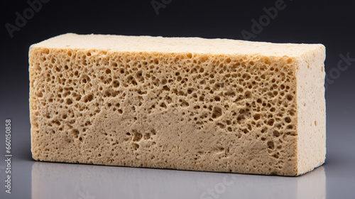 Texture of a pumice stone with a porous surface, showcasing its naturally porous and lightweight structure. Its rough texture makes it ideal for polishing and smoothing rough surfaces.