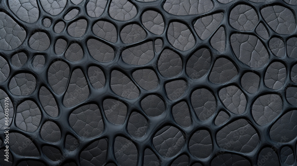 Texture of crinkly rubber with pebbled surface This texture has a bumpy, uneven surface with small indentations resembling pebbles. The rubber material appears supple and has a glossy finish. - obrazy, fototapety, plakaty 