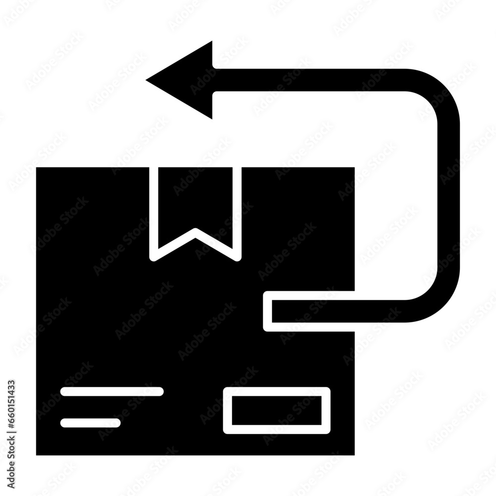 Fototapeta premium Return Parcel Glyph Icon