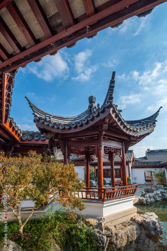 chinese temple in the park chinese temple in the park