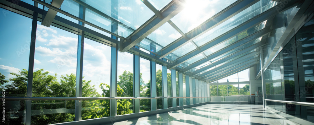 Closeup of a modern glass atrium exhibits a pristine and flawless texture, achieved through advanced technologies and tingedge architectural design. Closeup of a modern glass atrium exhibits a pristine and flawless texture, achieved through advanced technologies and tingedge architectural design.
