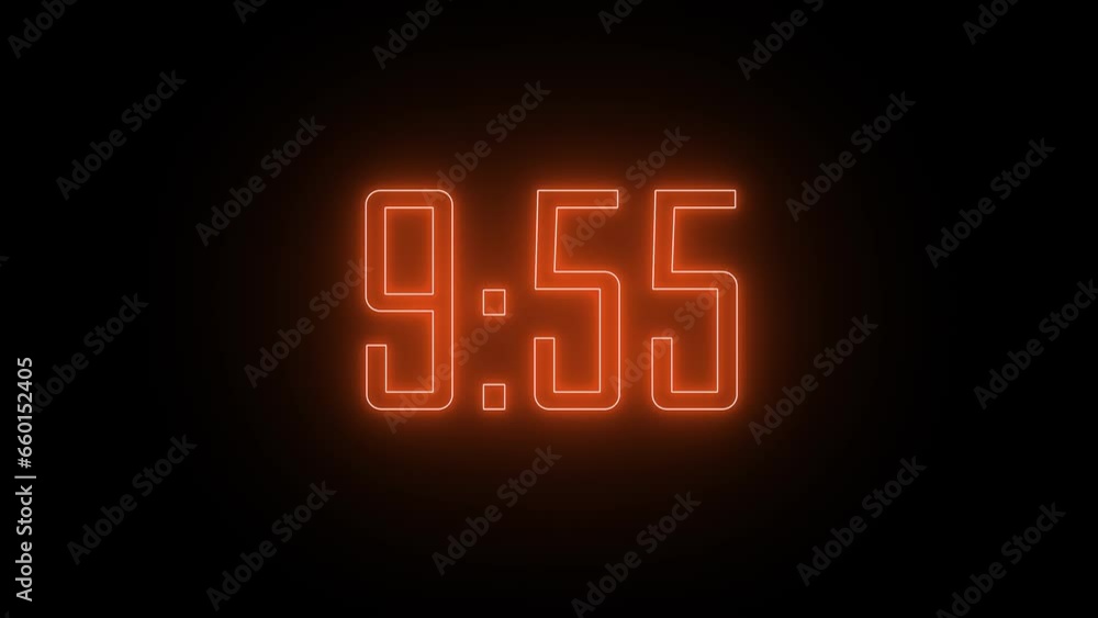 Neon lights timer, laser ray with ten minute counter Neon lights timer, laser ray with ten minute counter