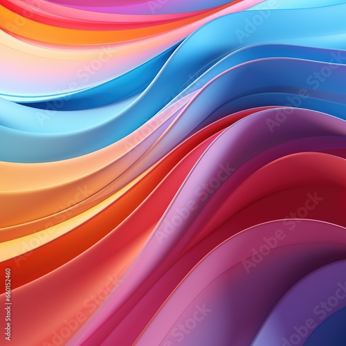 abstract colorful wavy background. 3d rendering, 3d illustration, Ai Generated