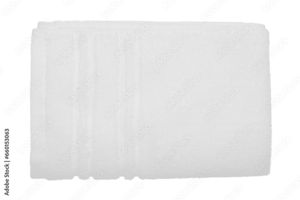 Folded white towel. On an empty background. PNG Folded white towel. On an empty background. PNG