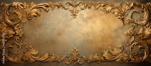 Aged damask wallpaper with an ornamental gold frame like the ones in my portfolio