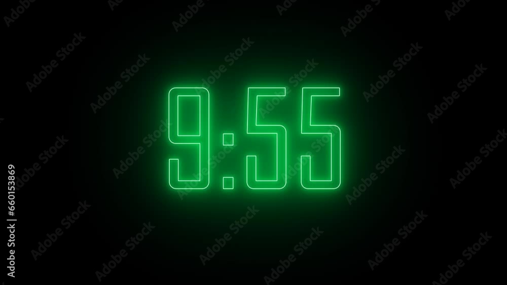 Neon lights timer, laser ray with ten minute counter Neon lights timer, laser ray with ten minute counter