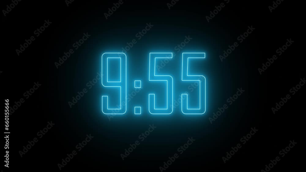Neon lights timer, laser ray with ten minute counter Neon lights timer, laser ray with ten minute counter
