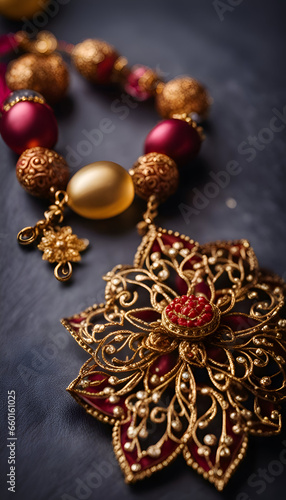 Christmas decoration on a dark background. New Year's still life.