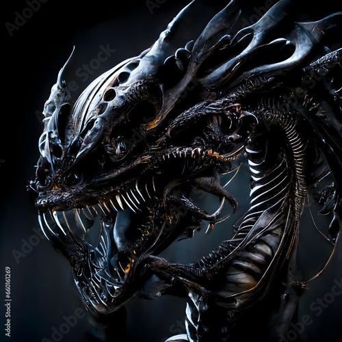 a xenomorph dragon photo wallpaper  © Blanche