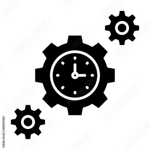 Time Management Glyph Icon