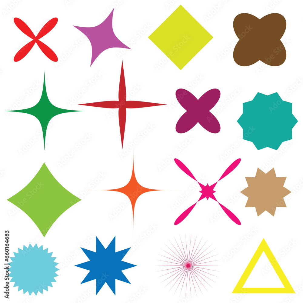 set of stars isolated set of stars isolated