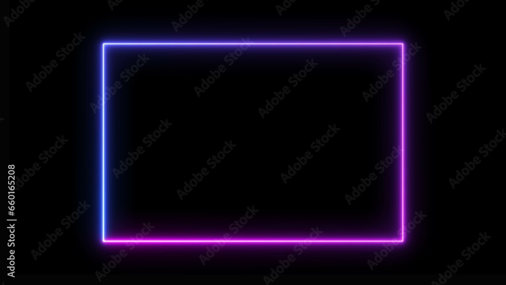 Abstract Neon light glowing rectangle shape illustration background. Abstract Neon light glowing rectangle shape illustration background.