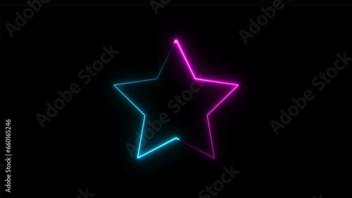 abstract beautiful neon light loading star illustration background
