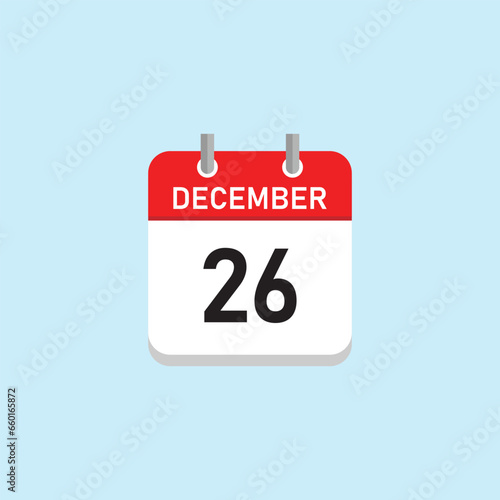 December 26 Concept Design. Vector Illustration.	