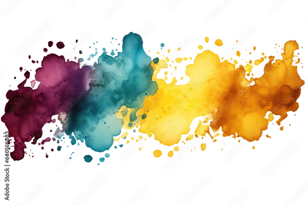 Mesmerizing Abstract Watercolor Symphony on isolated background