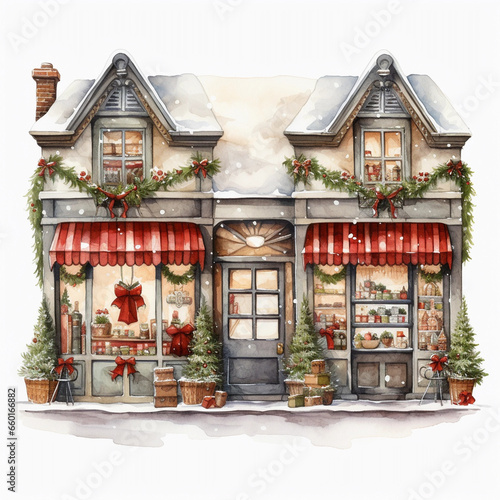 old house with christmas decorations