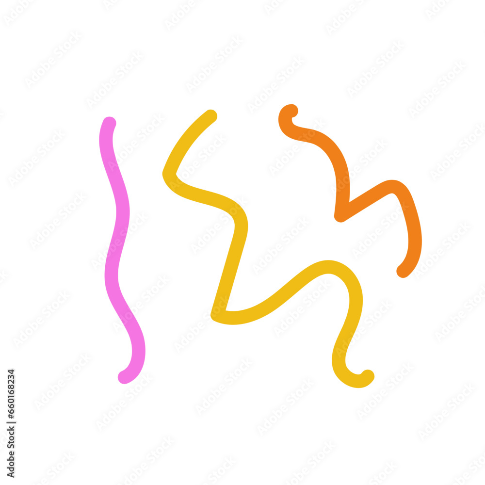 Pink yellow orange scribble squiggly lines vectors Pink yellow orange scribble squiggly lines vectors