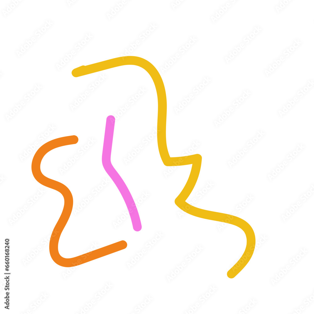 Pink yellow orange scribble squiggly lines vectors Pink yellow orange scribble squiggly lines vectors