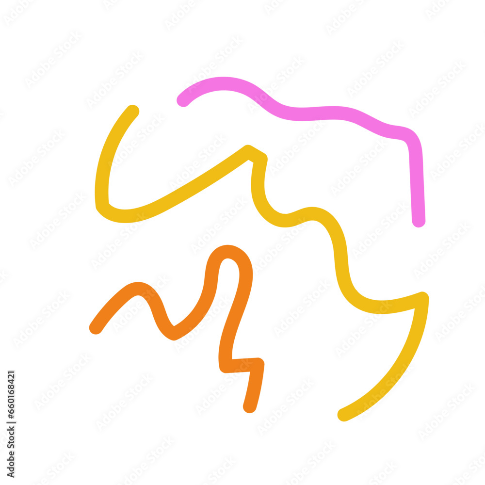 Pink yellow orange scribble squiggly lines vectors Pink yellow orange scribble squiggly lines vectors