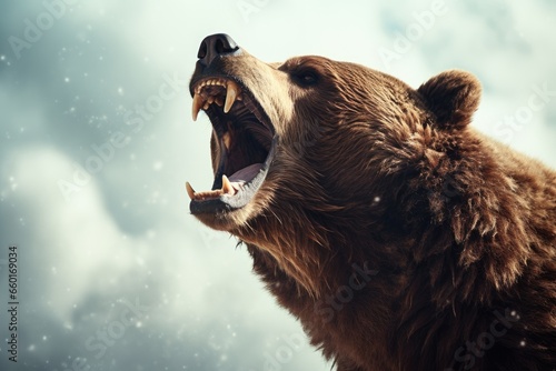 a bear with open mouth Generative AI