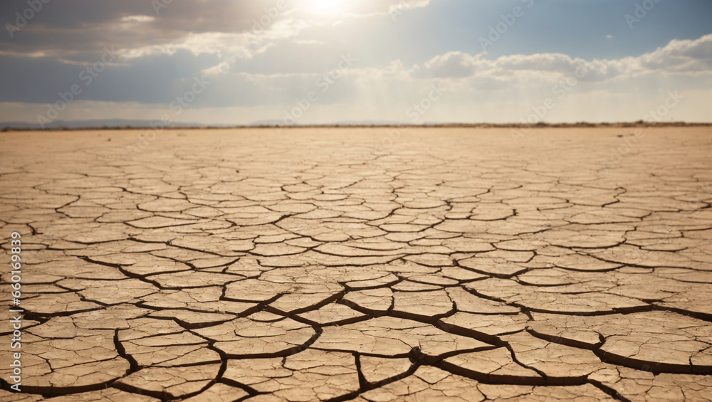 world water day, image of arid land due to drought - obrazy, fototapety, plakaty 