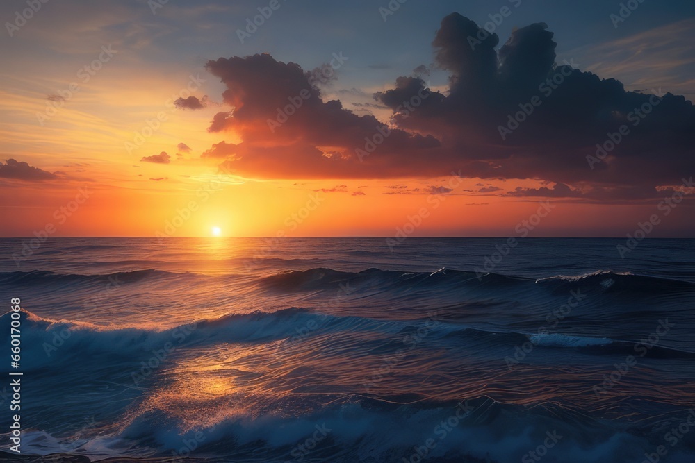 Obraz premium sunset over the sea