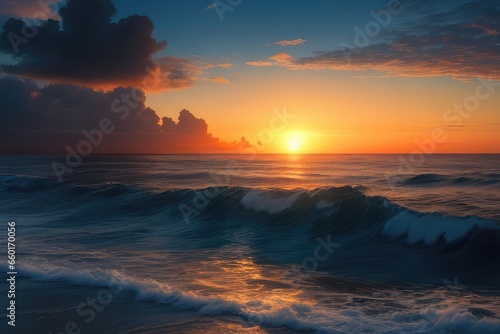 sunset over the sea