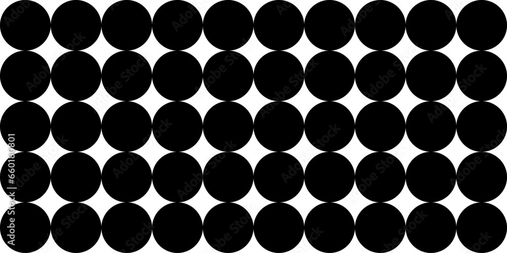 Geometric seamless pattern with black dots or circles on white background, vector Geometric seamless pattern with black dots or circles on white background, vector
