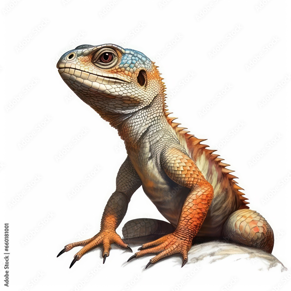 Obraz premium iguana isolated on white