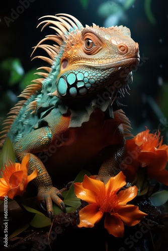 iguana on a tree