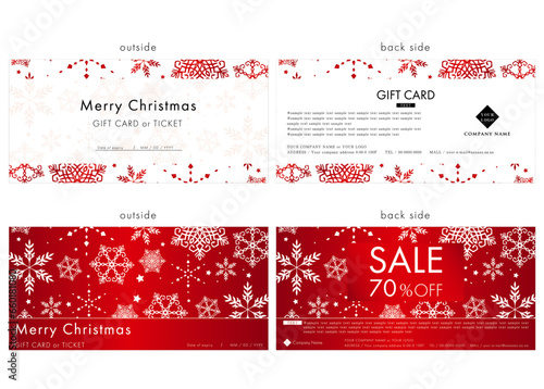 クリスマス　ギフトカード６３　gift card　割引券　チケット