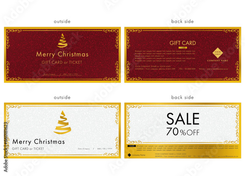 クリスマス　ギフトカード６６　gift card　割引券　チケット