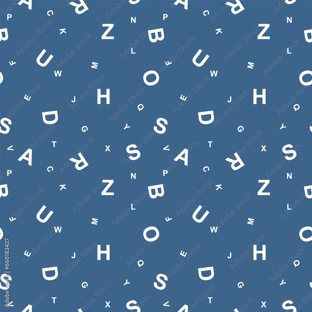 Alphabet with letters seamless pattern hand drawn vector illustration. Repeating children's background for packing, textile,paper, print, template, card. Education and school, design element Alphabet with letters seamless pattern hand drawn vector illustration. Repeating children's background for packing, textile,paper, print, template, card. Education and school, design element