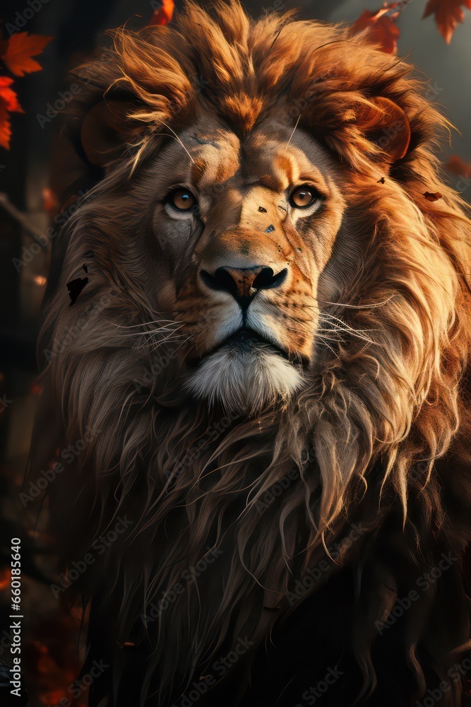 Fototapeta premium portrait of a lion