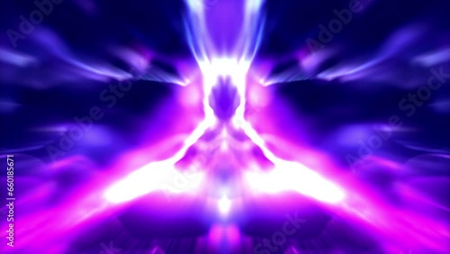 破裂する稲妻オーラのような背景（VJループ映像）