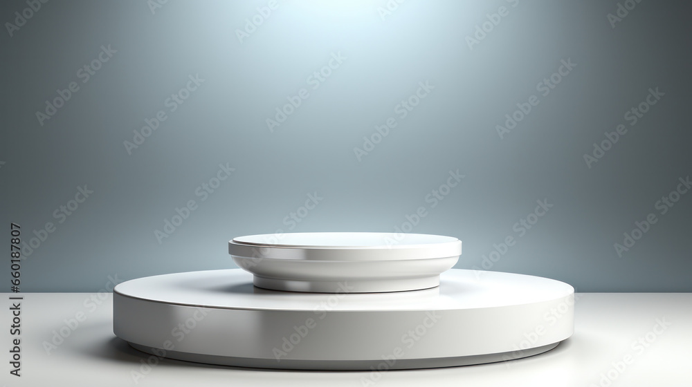 Minimalist podium pedestal background for product display, Packaging showcase, Elegant smooth and polished surface. Generative AI Minimalist podium pedestal background for product display, Packaging showcase, Elegant smooth and polished surface. Generative AI