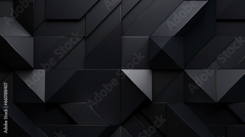 Modern Abstract Geometric Black Wall Background