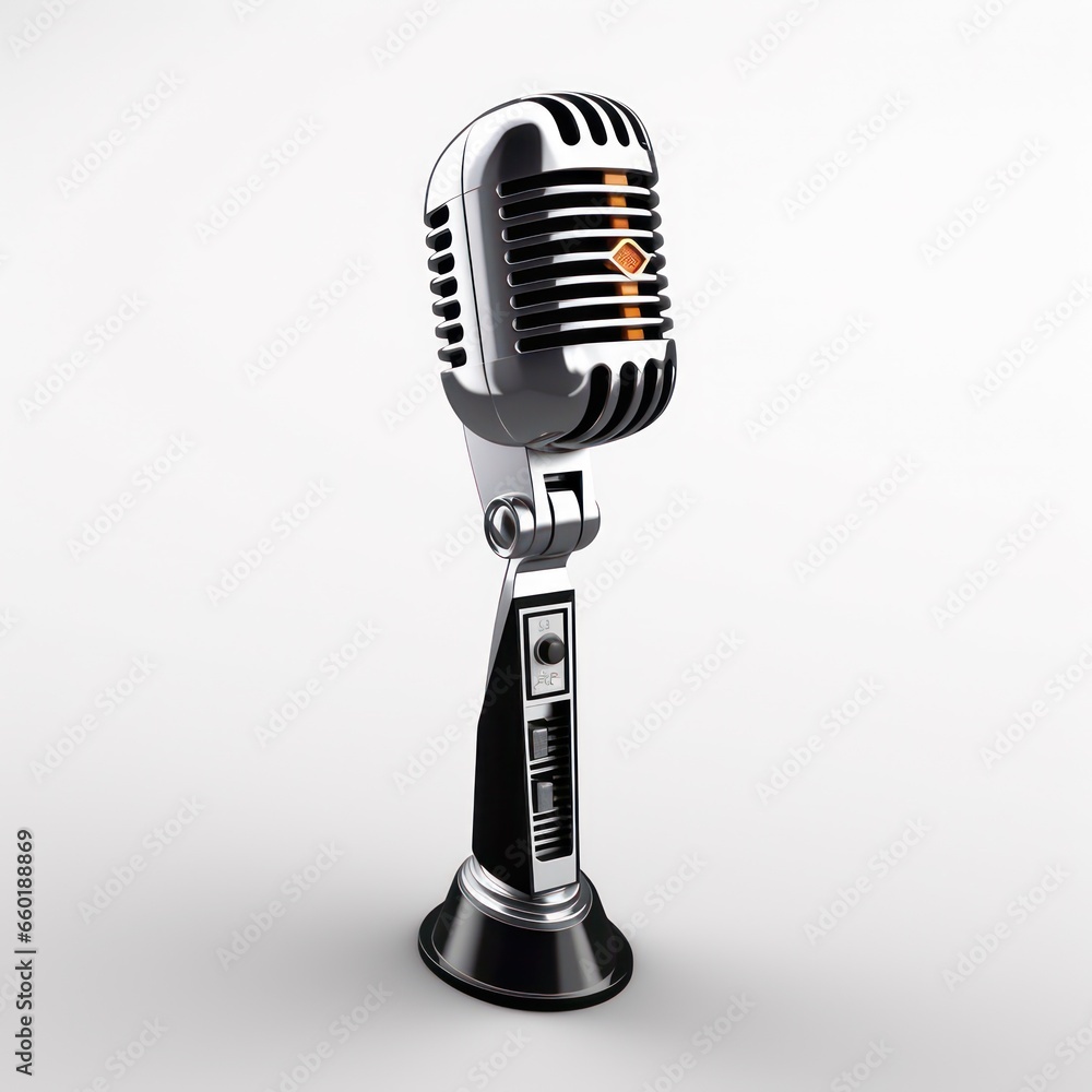 retro microphone isolated on white retro microphone isolated on white
