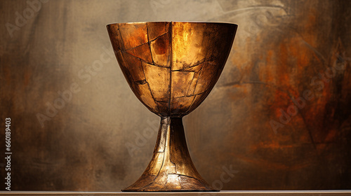 calice religioso  Tons terrosos, cobre e dourado, arte de  luxo photo