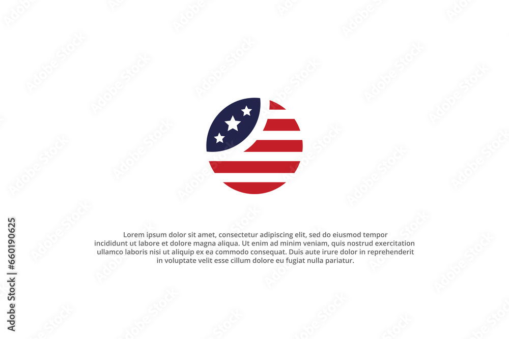logo american flag circle red blue logo american flag circle red blue